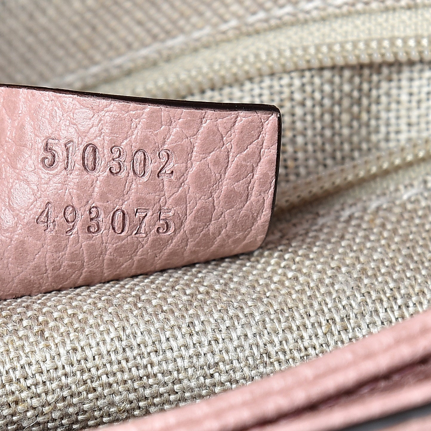 Dollar Calfskin Interlocking G Top Handle Shoulder Bag Soft Pink