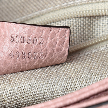 Gucci Dollar Calfskin Interlocking G Top Handle Shoulder Bag Soft Pink 6 of 9