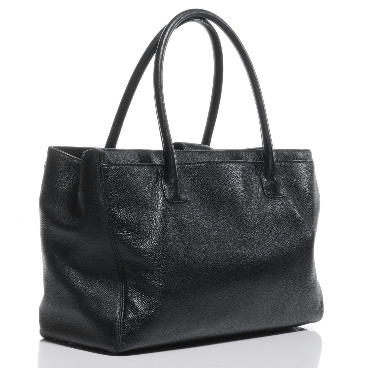 Chanel Calfskin Cerf Shopper Tote Black 3 of 9