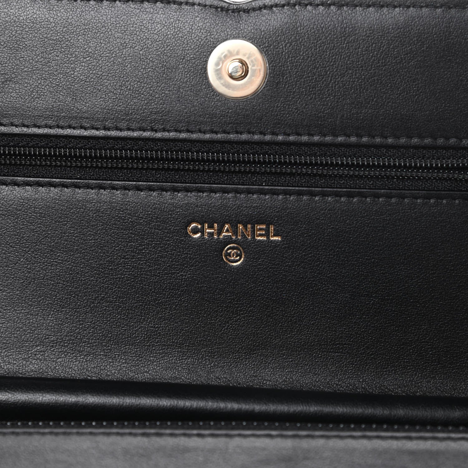 Chanel Caviar Quilted CC Filigree Wallet On Chain WOC Black 6 of 13