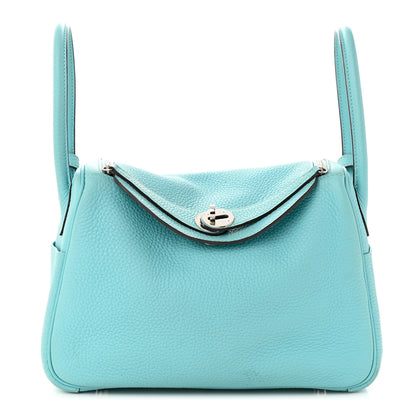 Hermes Taurillon Clemence Lindy 26 Bleu Atoll 1 of 14