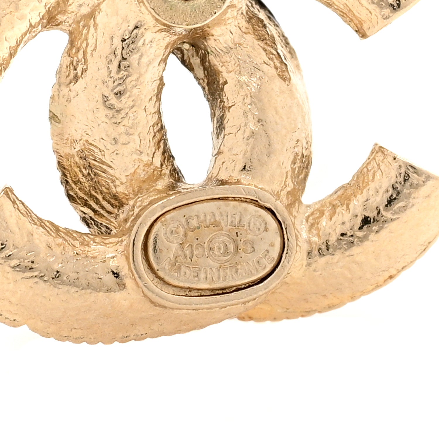 Chanel Metal Pearl Enamel CC Earrings Gold Black 4 of 4