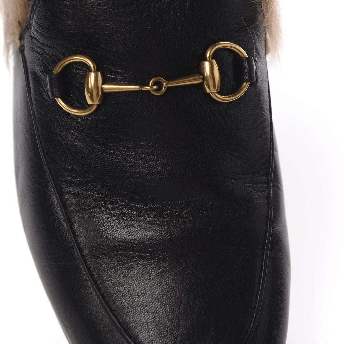 Malaga Kid Fur Womens Jordaan Loafers 40 Black Natural