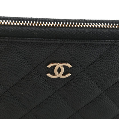 Chanel Caviar Quilted Large Zip Around Organizer Wallet Black 9 of 9