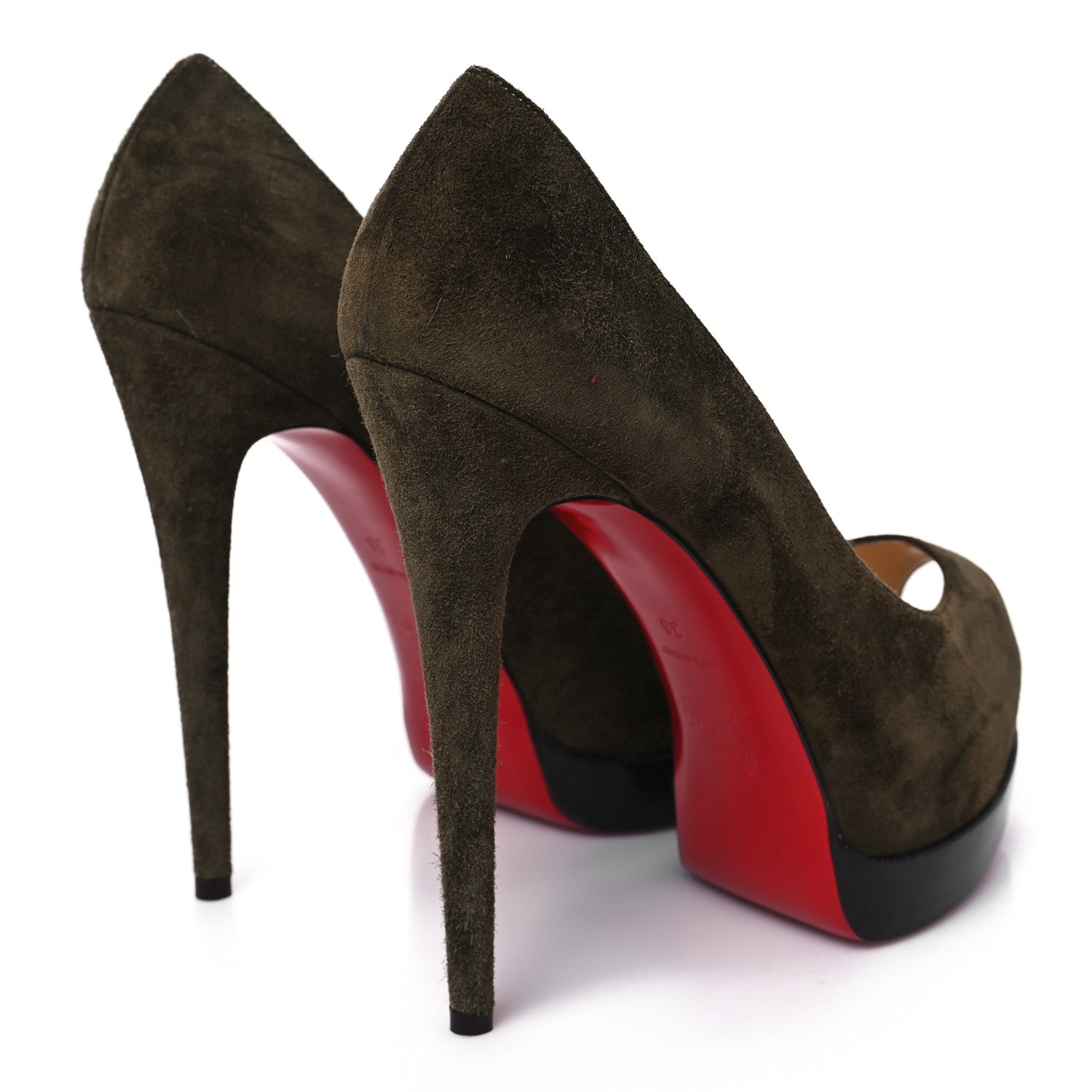 Christian Louboutin Suede Palais Royal Trepointe 140 Pumps 38 Bronze 4 of 7