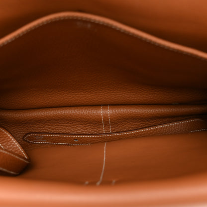 Hermes Taurillon Clemence Halzan 31 Gold 4 of 8