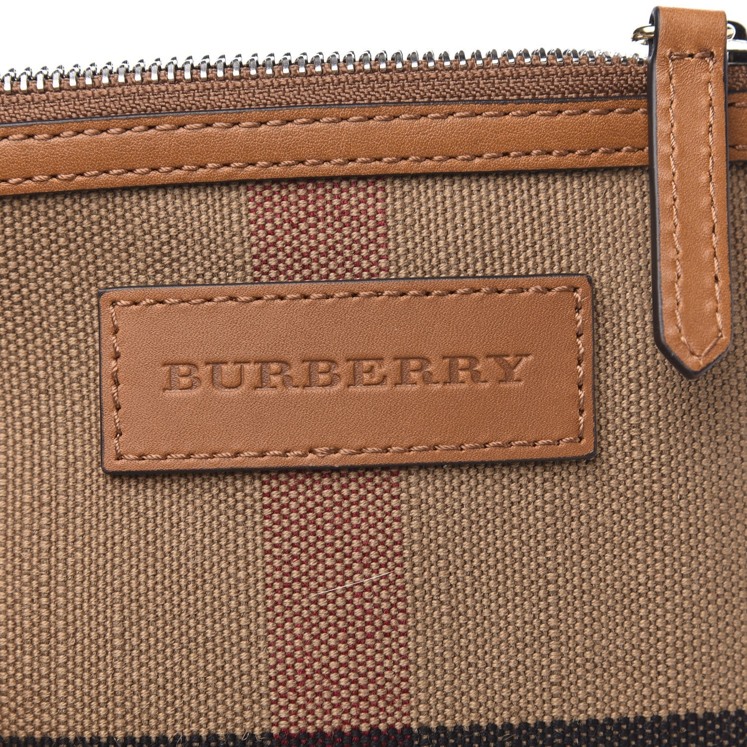 Burberry Canvas Mega Check Medium Ashby Tassel Crossbody Saddle Brown 9 of 9