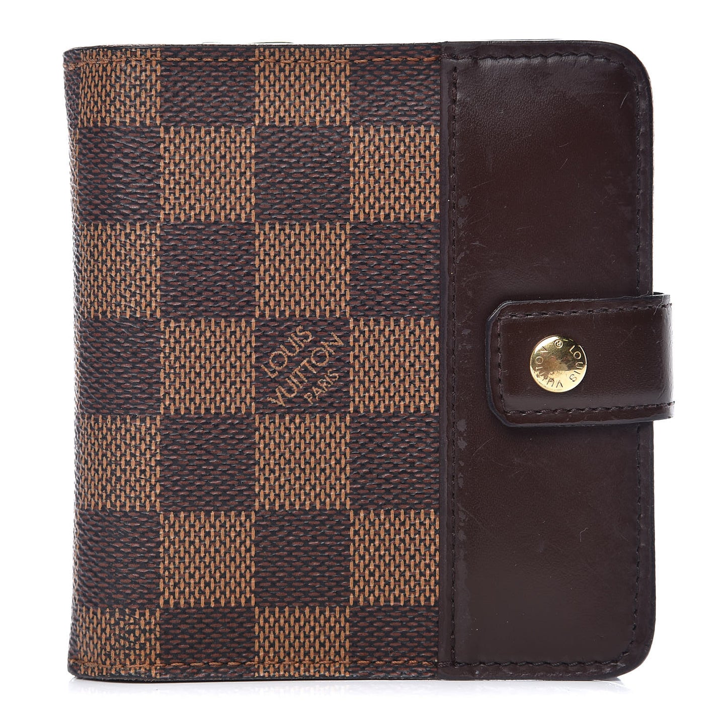 Damier Ebene Zippe Zipped Compact Wallet
