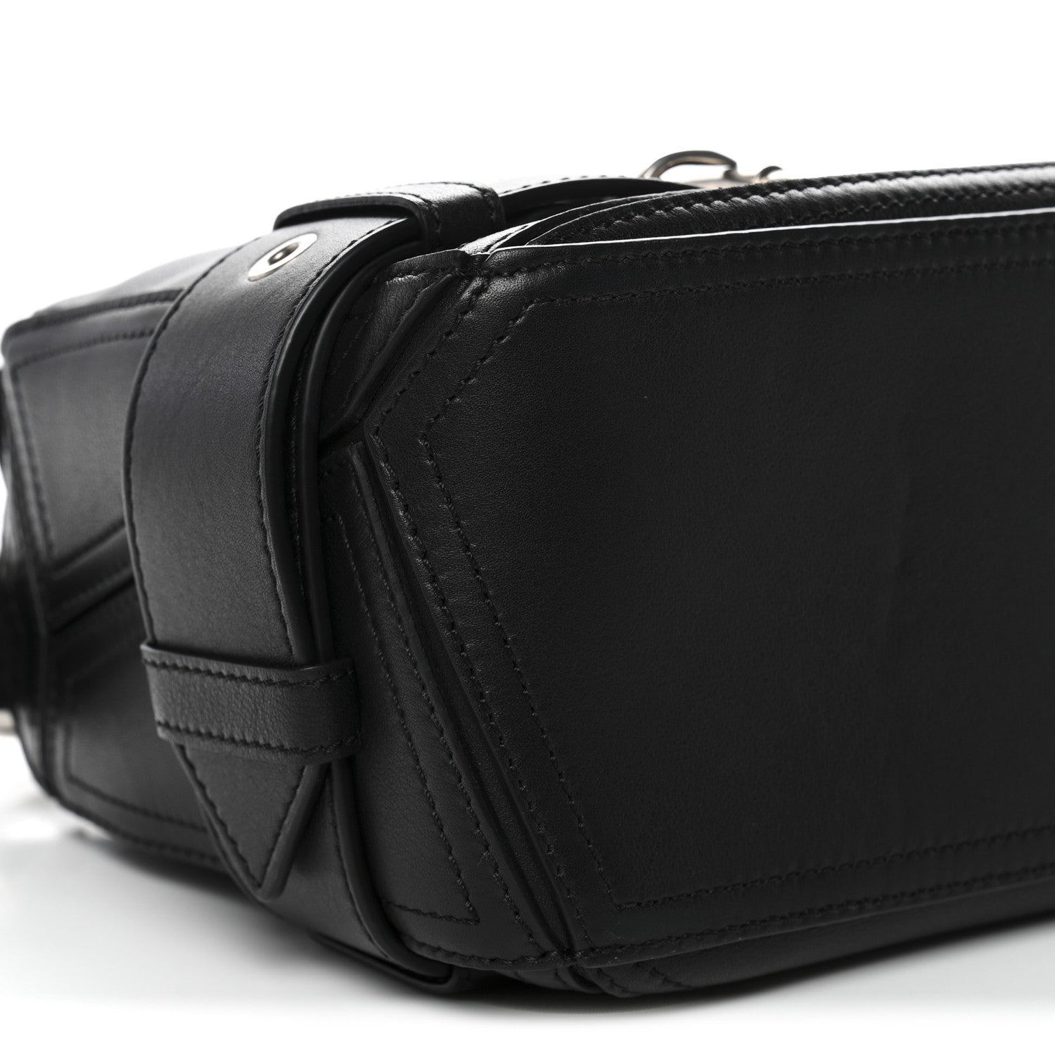 Loewe Shiny Calfskin Small Puzzle Biker Bag Black 9 of 10