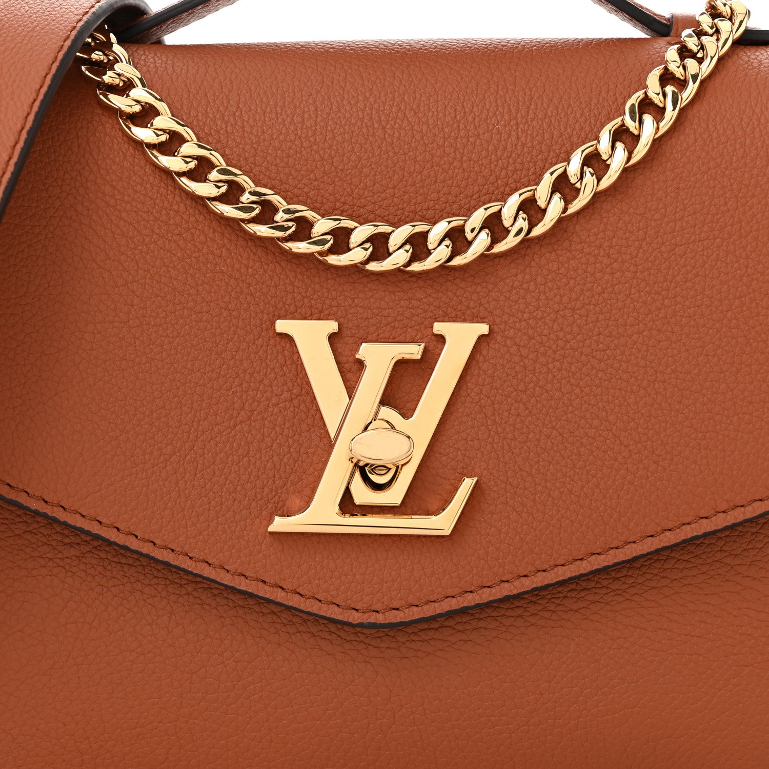 Louis Vuitton Grained Calfskin Lockme Oxford Cognac 7 of 10