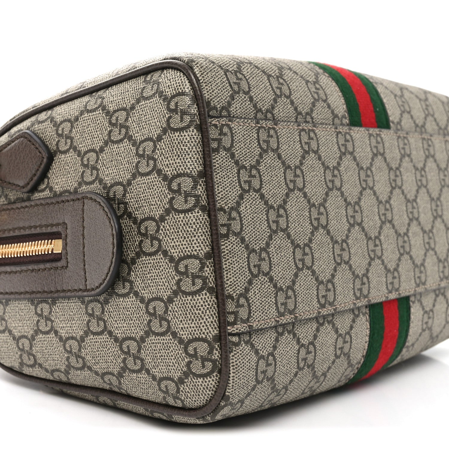 Gucci GG Supreme Monogram Web Small Ophidia Boston Beige New Acero 9 of 10