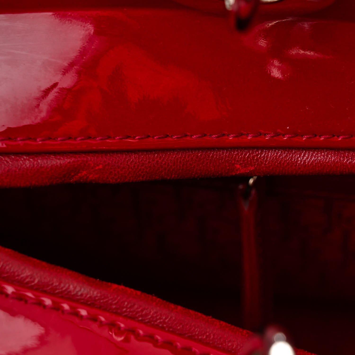Christian Dior Patent Cannage Large Lady Dior Red 12 of 12