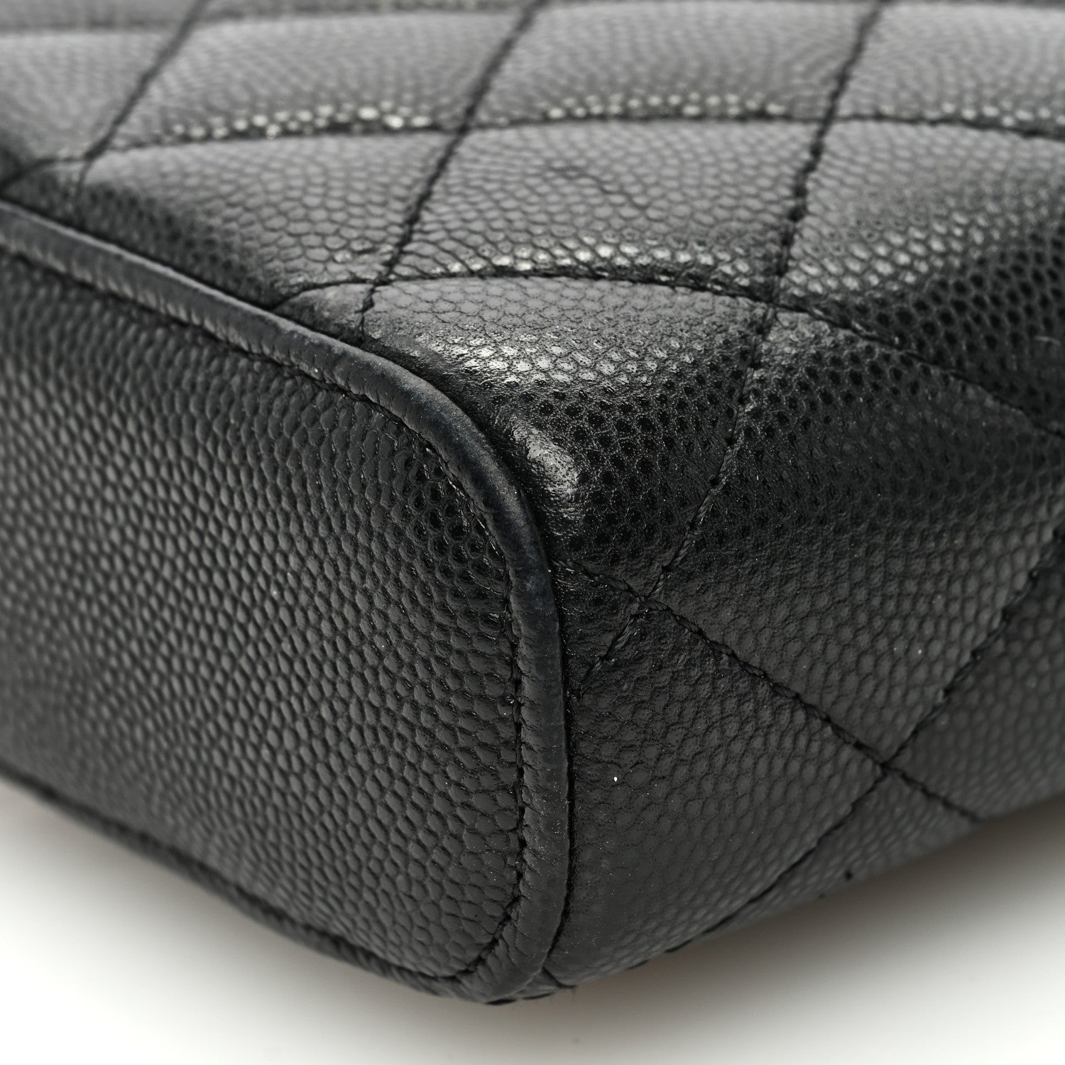 Chanel Caviar Quilted Phone Holder With Chain Black 10 of 10