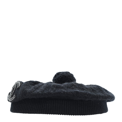 Chanel Cashmere CC Beret Black 4 of 9