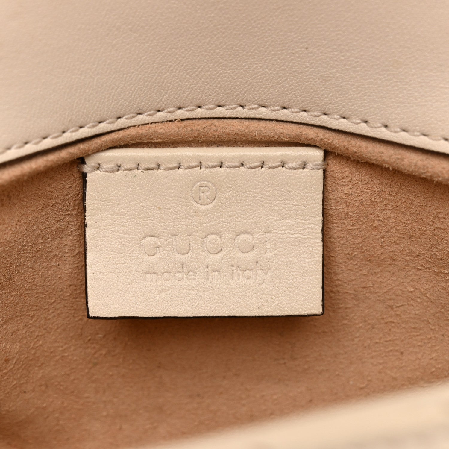 Gucci Calfskin Matelasse Super Mini GG Marmont Shoulder Bag White 6 of 17