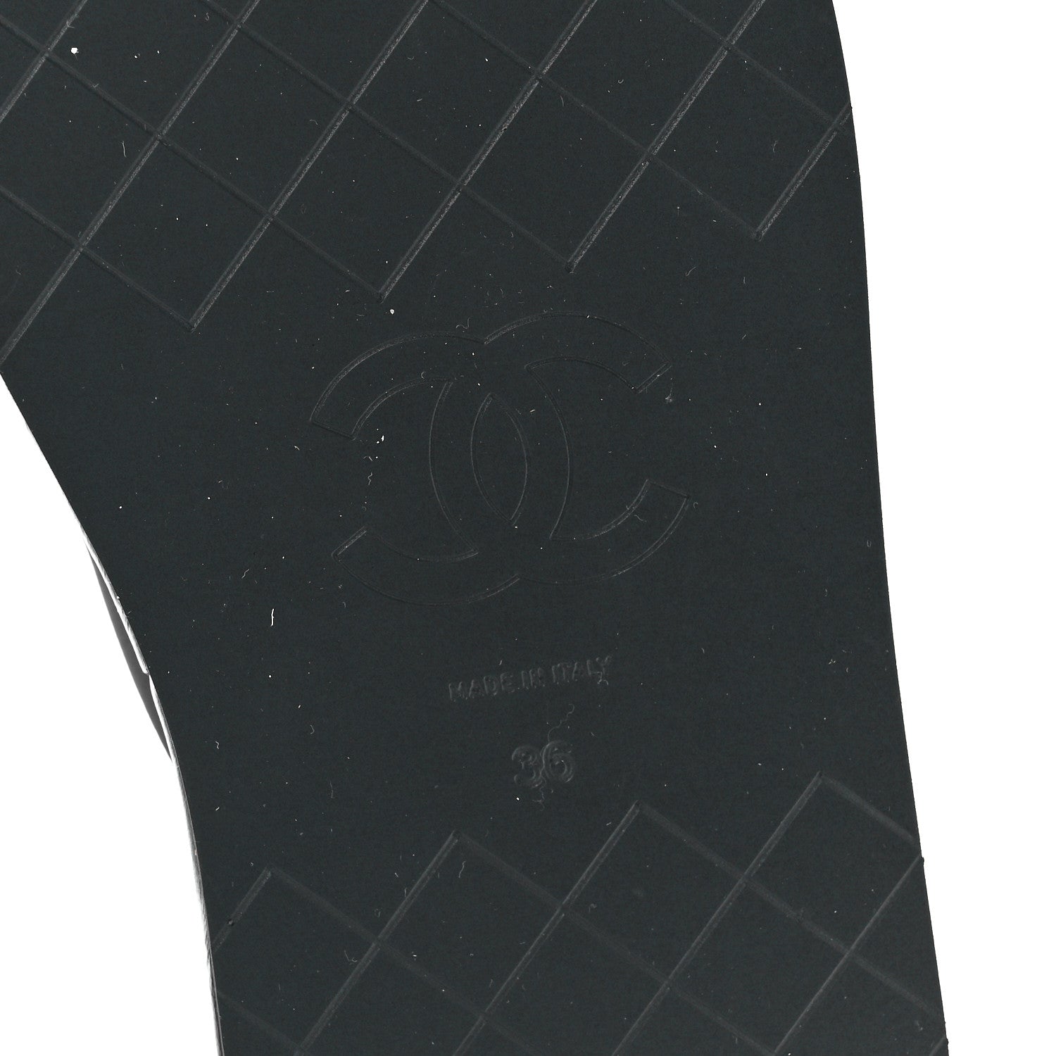Chanel Fabric CC Mules Sandals 36 Black 6 of 9
