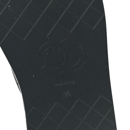 Chanel Fabric CC Mules Sandals 36 Black 6 of 9