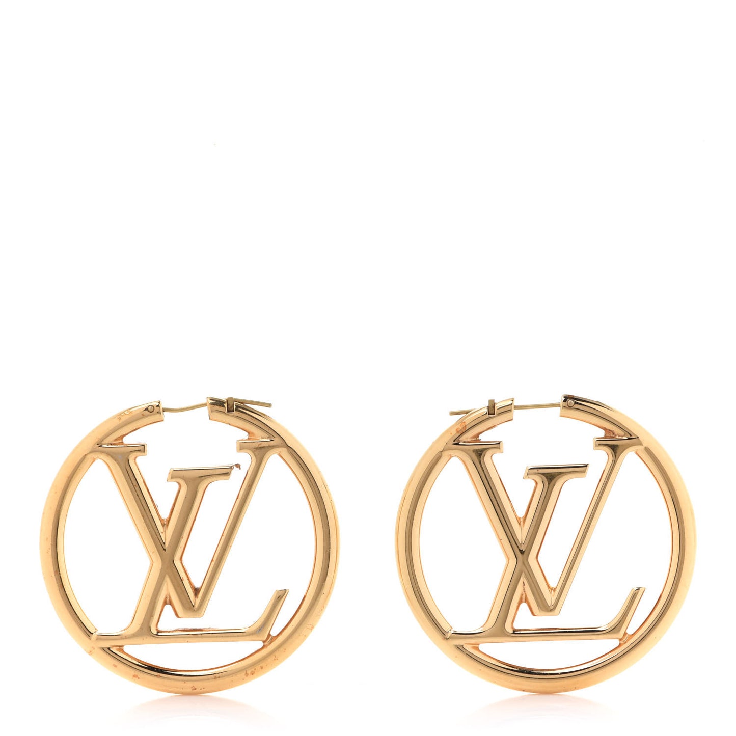 Metal Louise Hoop Earrings Gold
