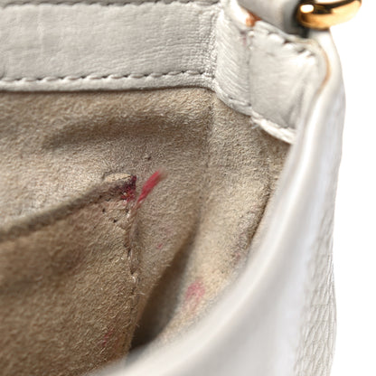 Gucci Pebbled Calfskin Small 1973 Chain Shoulder Bag Off White 13 of 21