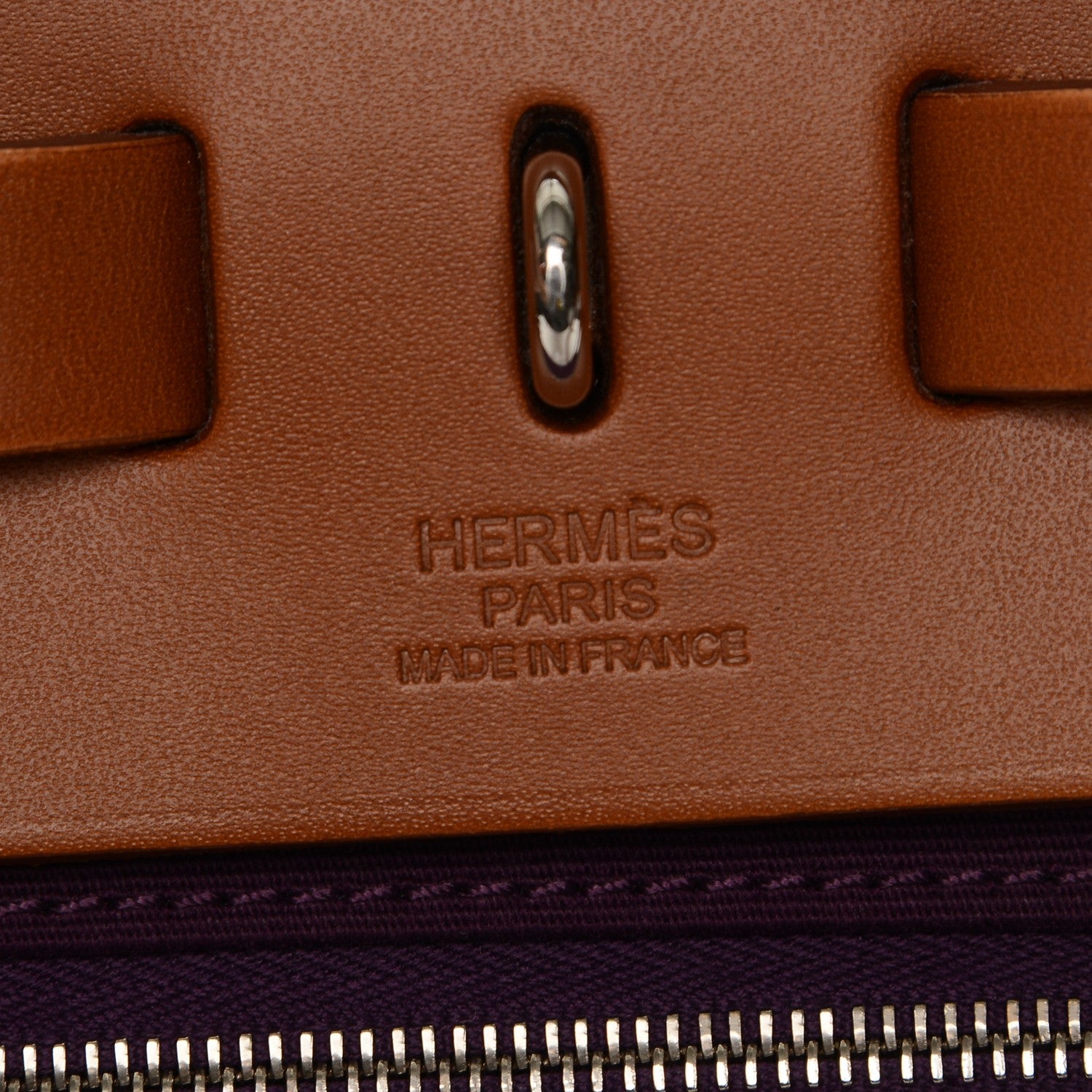 Hermes Vache Hunter Toile Herbag Zip 31 PM Fauve Cassis 6 of 8