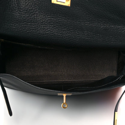 Hermes Taurillon Clemence Kelly Retourne 35 Black 4 of 11
