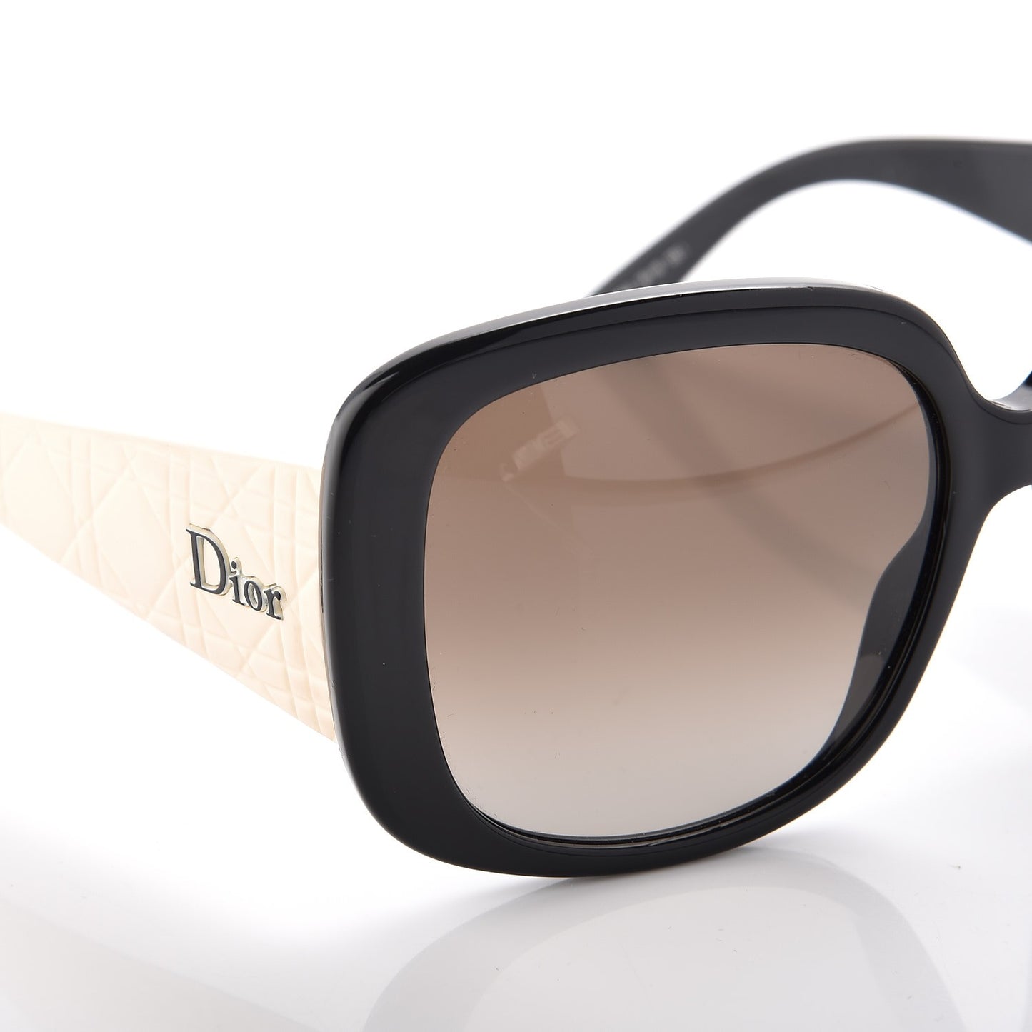 Cannage Dior Lady Lady 1 Sunglasses Black Ivory