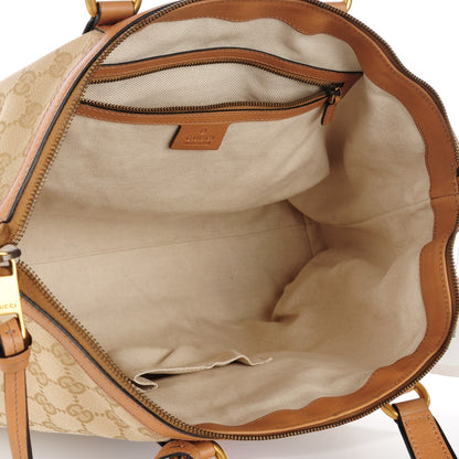 Gucci Monogram Web Medium Rania Top Handle Bag Sand 5 of 7