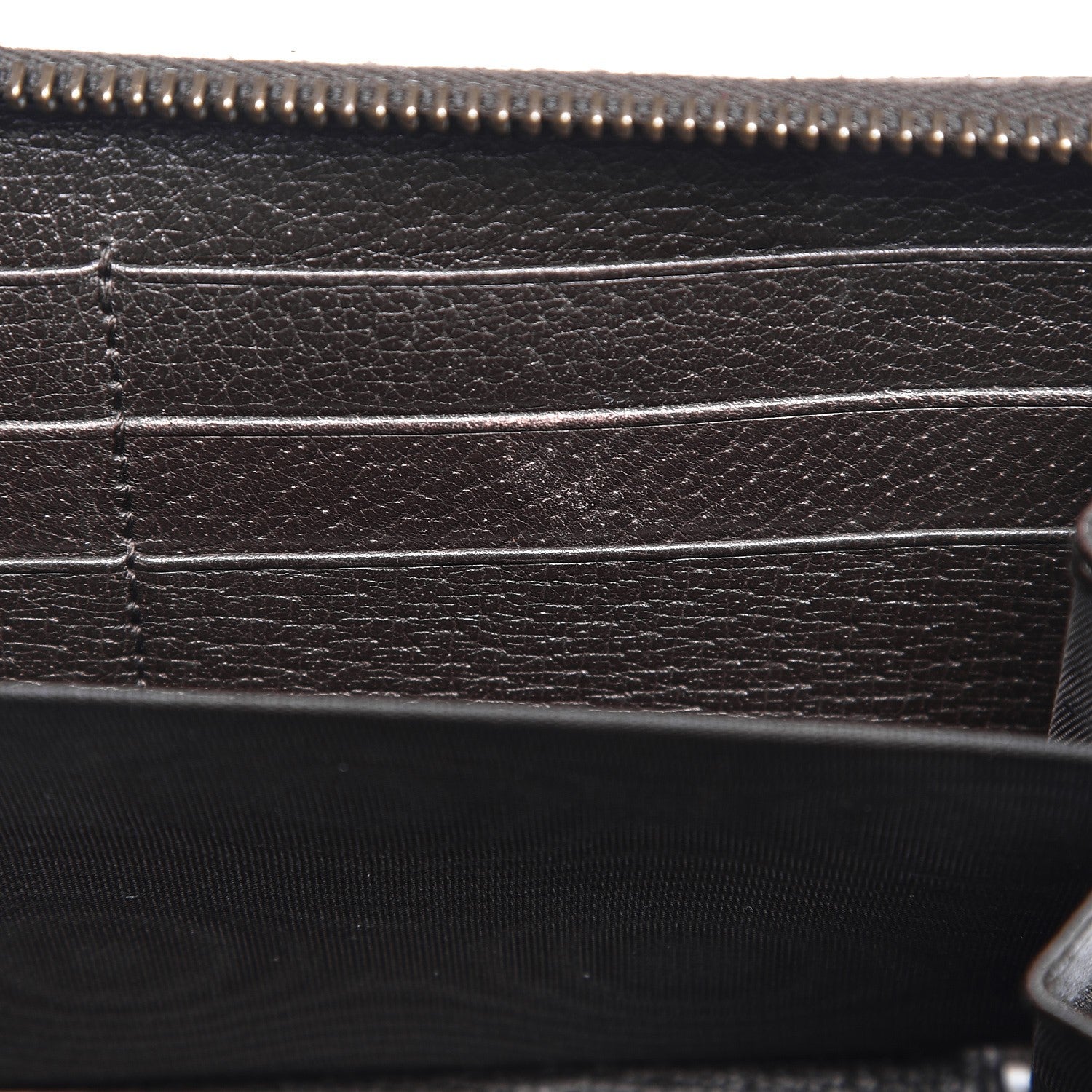 Gucci Calfskin Rania Web Zip Around Wallet Dark Brown 11 of 11