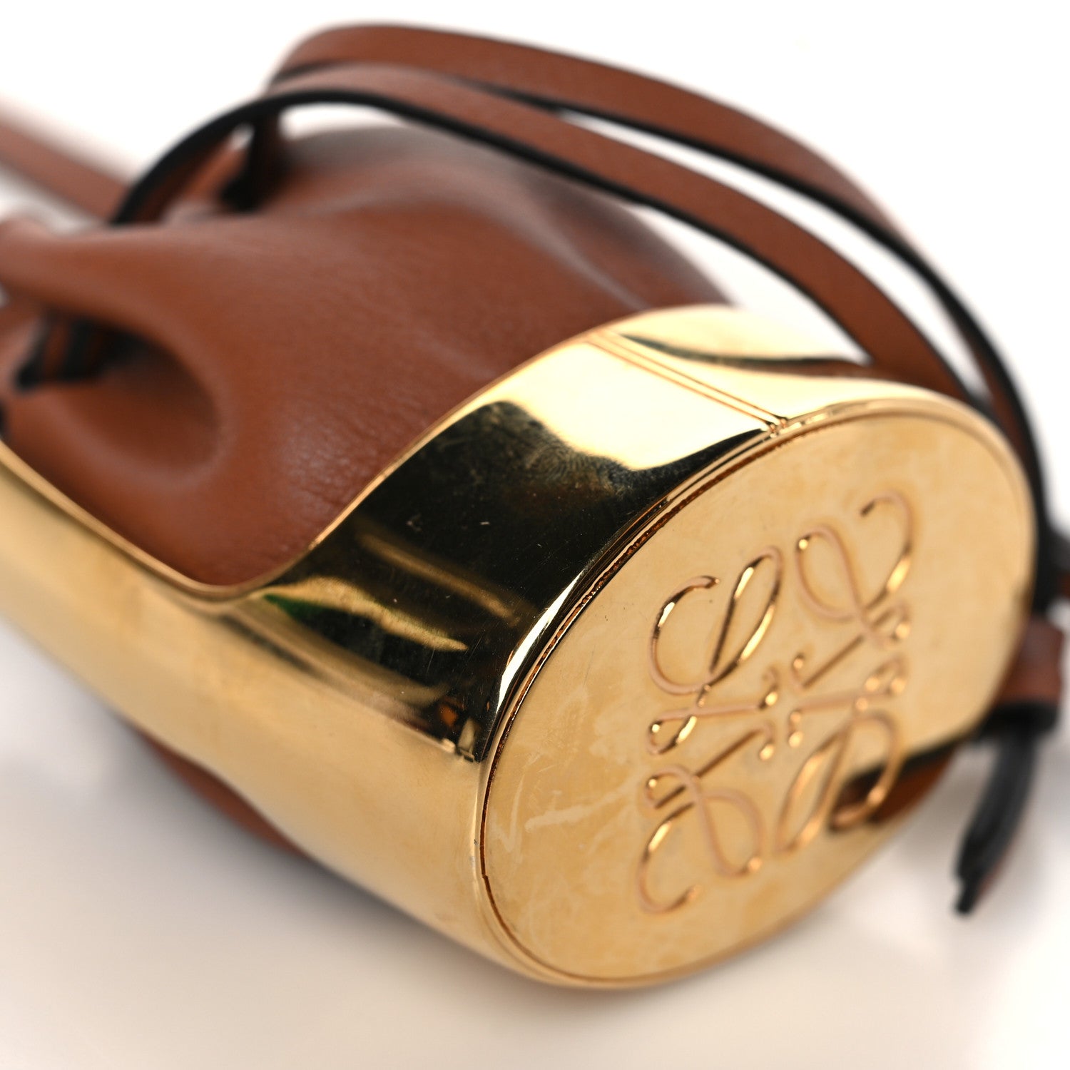 Loewe Calfskin Brass Balloon Nano Bucket Bag Tan 7 of 9