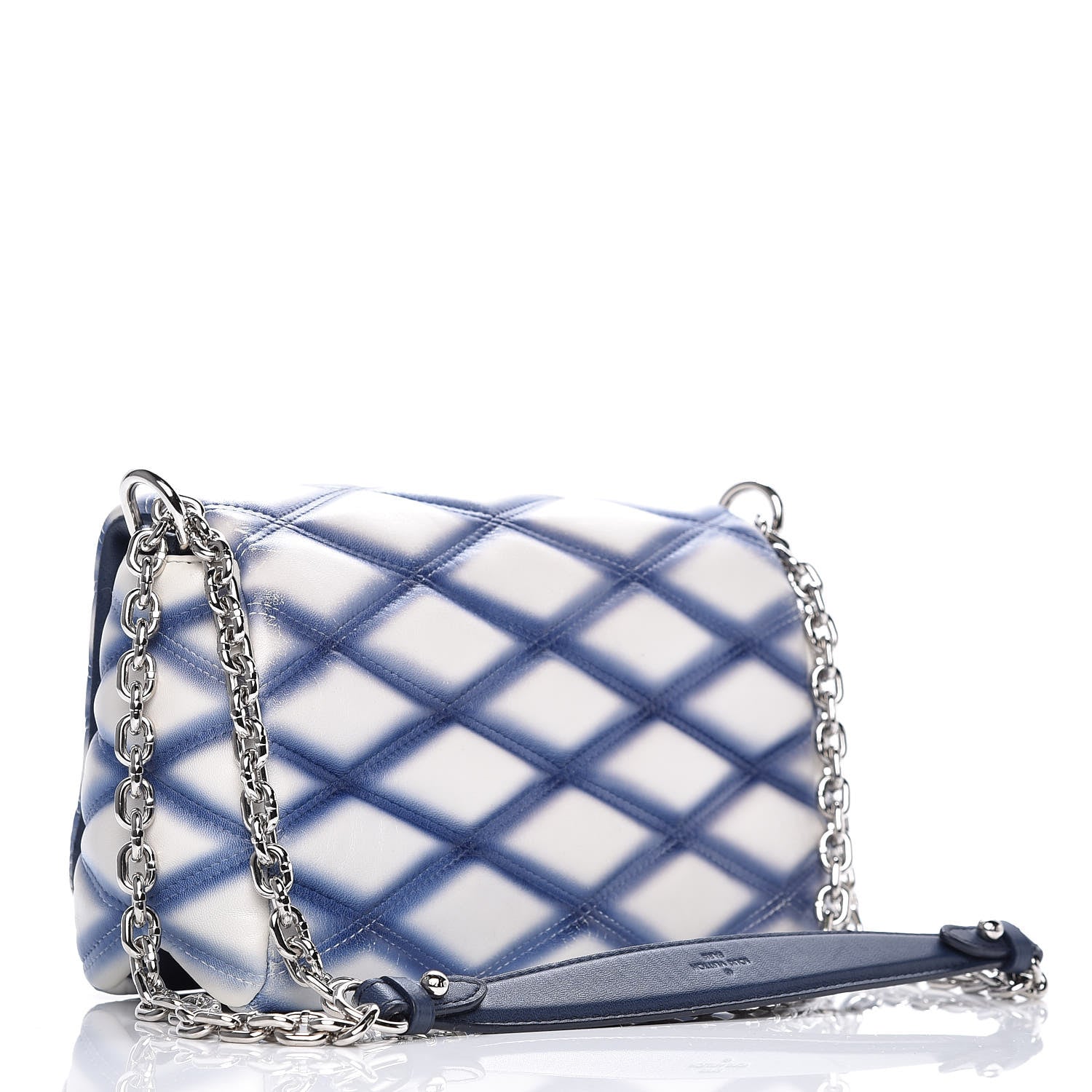 Louis Vuitton Lambskin Malletage Contraste GO-14 PM Blue 4 of 23