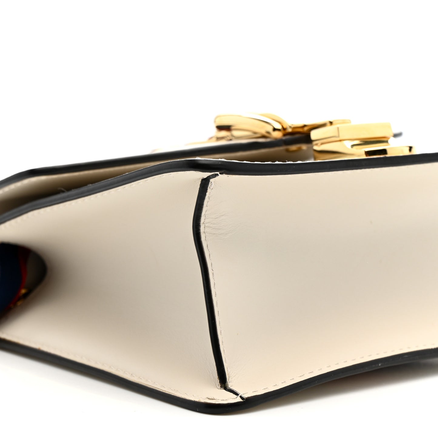 Calfskin Mini Sylvie Chain Shoulder Bag White