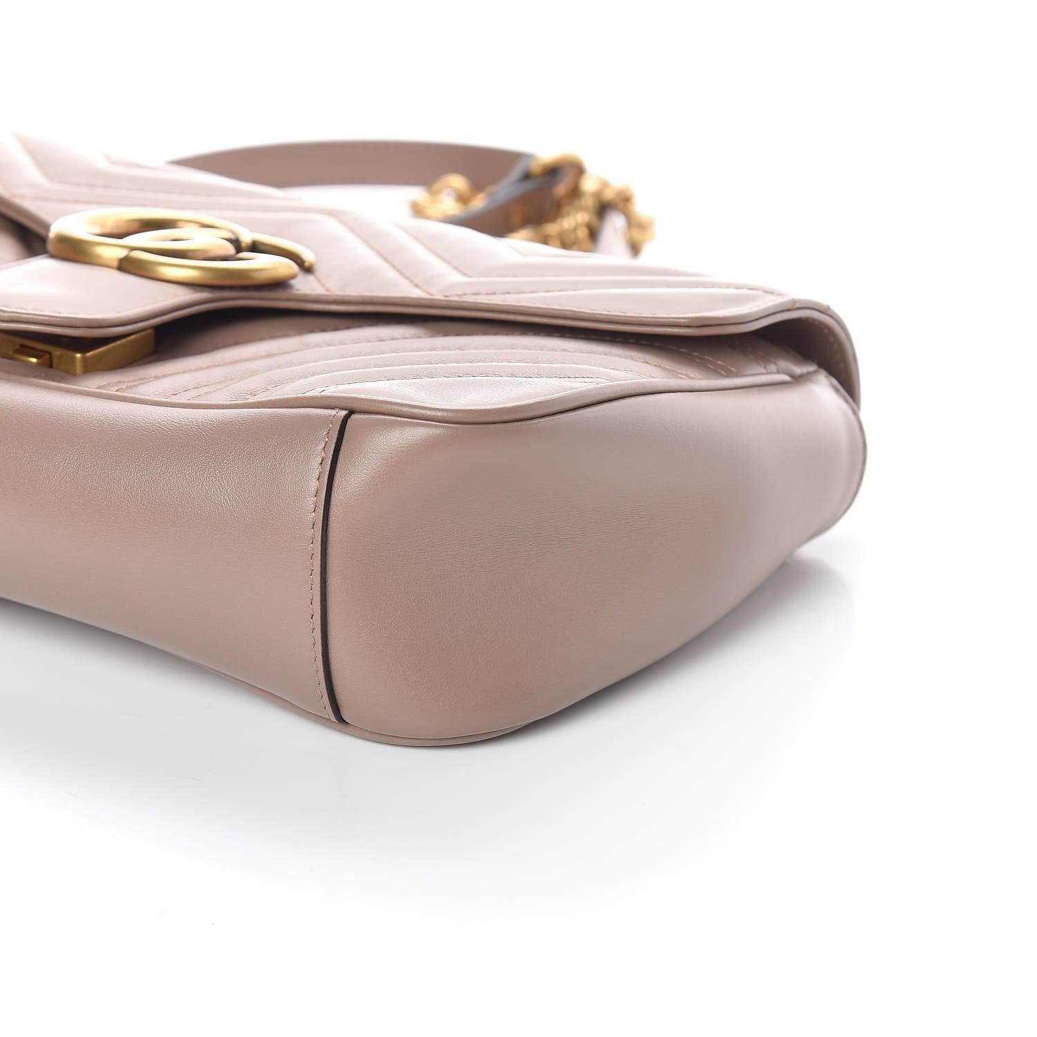 Gucci Calfskin Matelasse Small GG Marmont Shoulder Bag Porcelain Rose 9 of 9