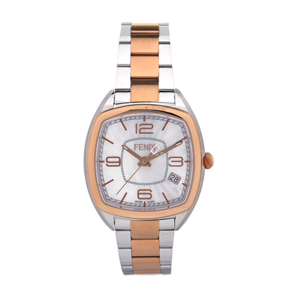 Fendi Stainless Steel Mother of Pearl 32mm Momento Two Tone Quartz Watch 1 of 7