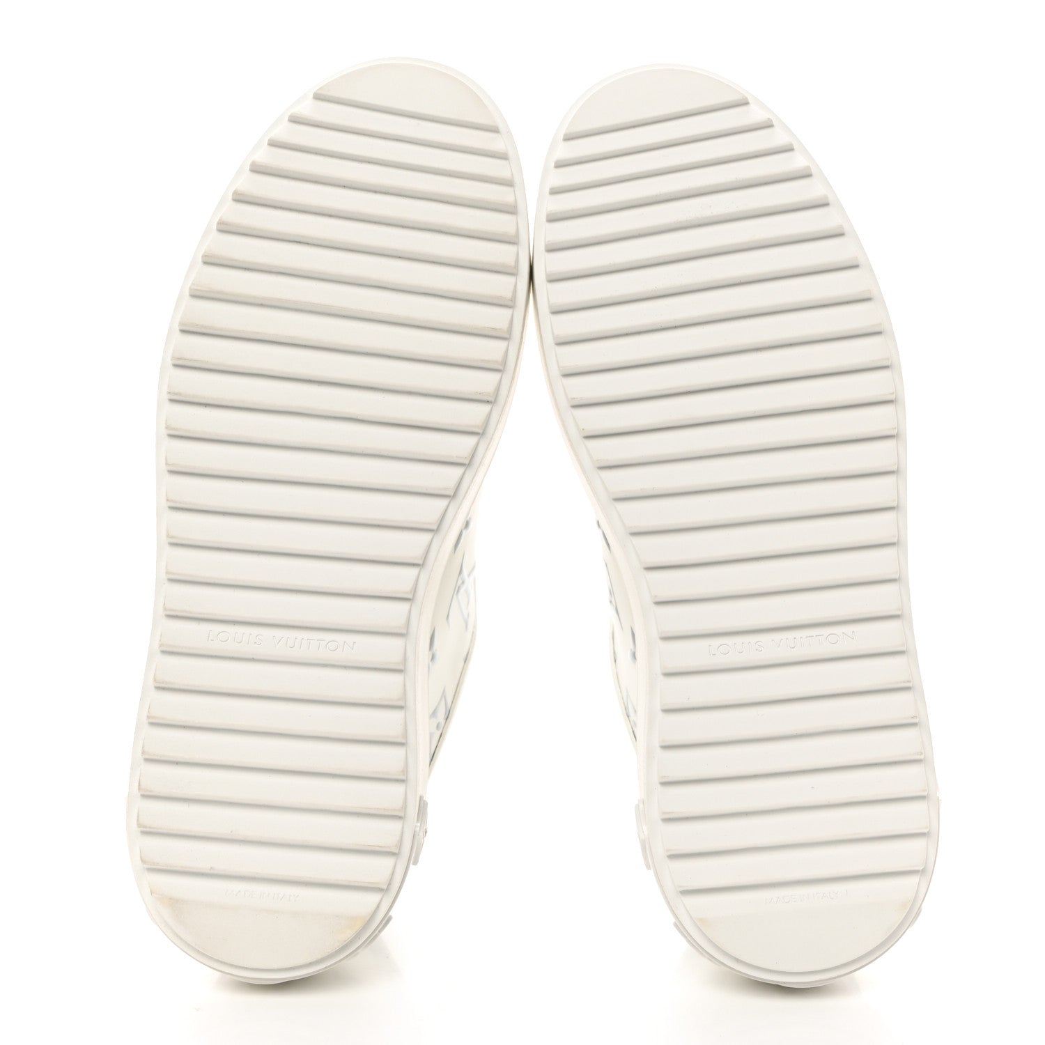 Louis Vuitton Calfskin Monogram Debossed Time Out Sneakers 36 White Silver 5 of 9