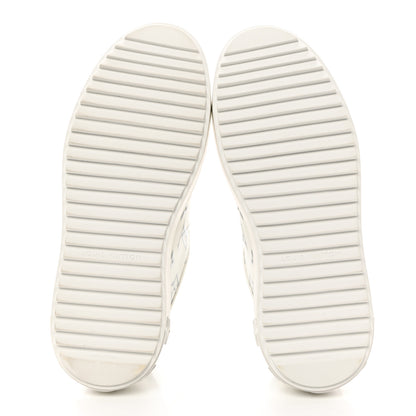 Louis Vuitton Calfskin Monogram Debossed Time Out Sneakers 36 White Silver 5 of 9