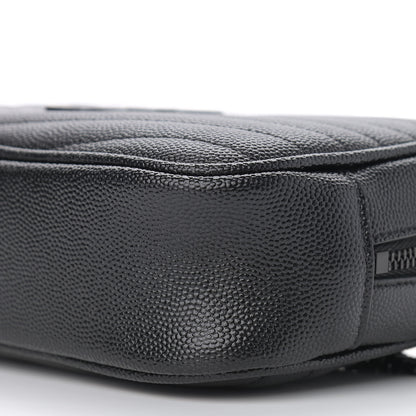 Saint Laurent Grain De Poudre Matelasse Monogram Mini Lou Camera Bag Black 9 of 9
