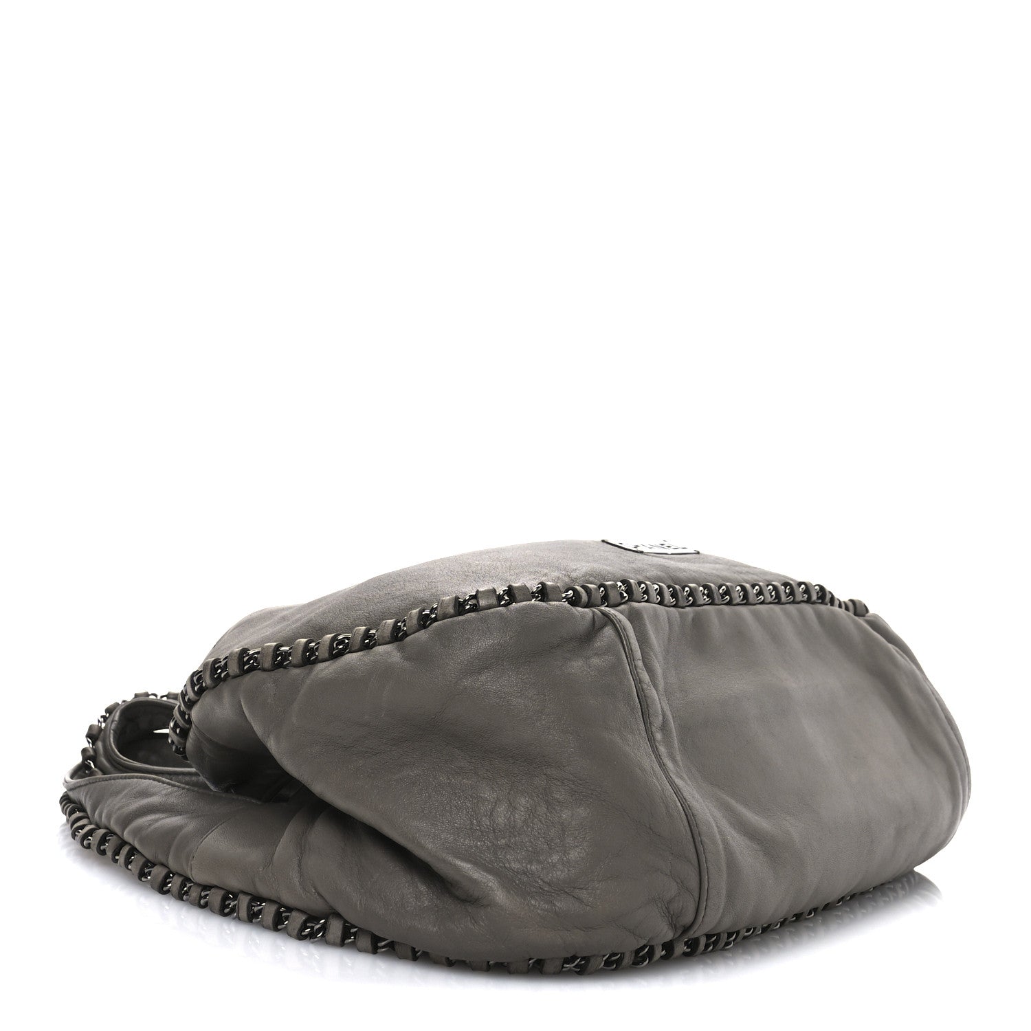 Chanel Lambskin Chain Hobo Grey 4 of 10