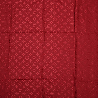 Louis Vuitton Silk Wool Monogram Shawl Pomme D'Amour 1 of 5