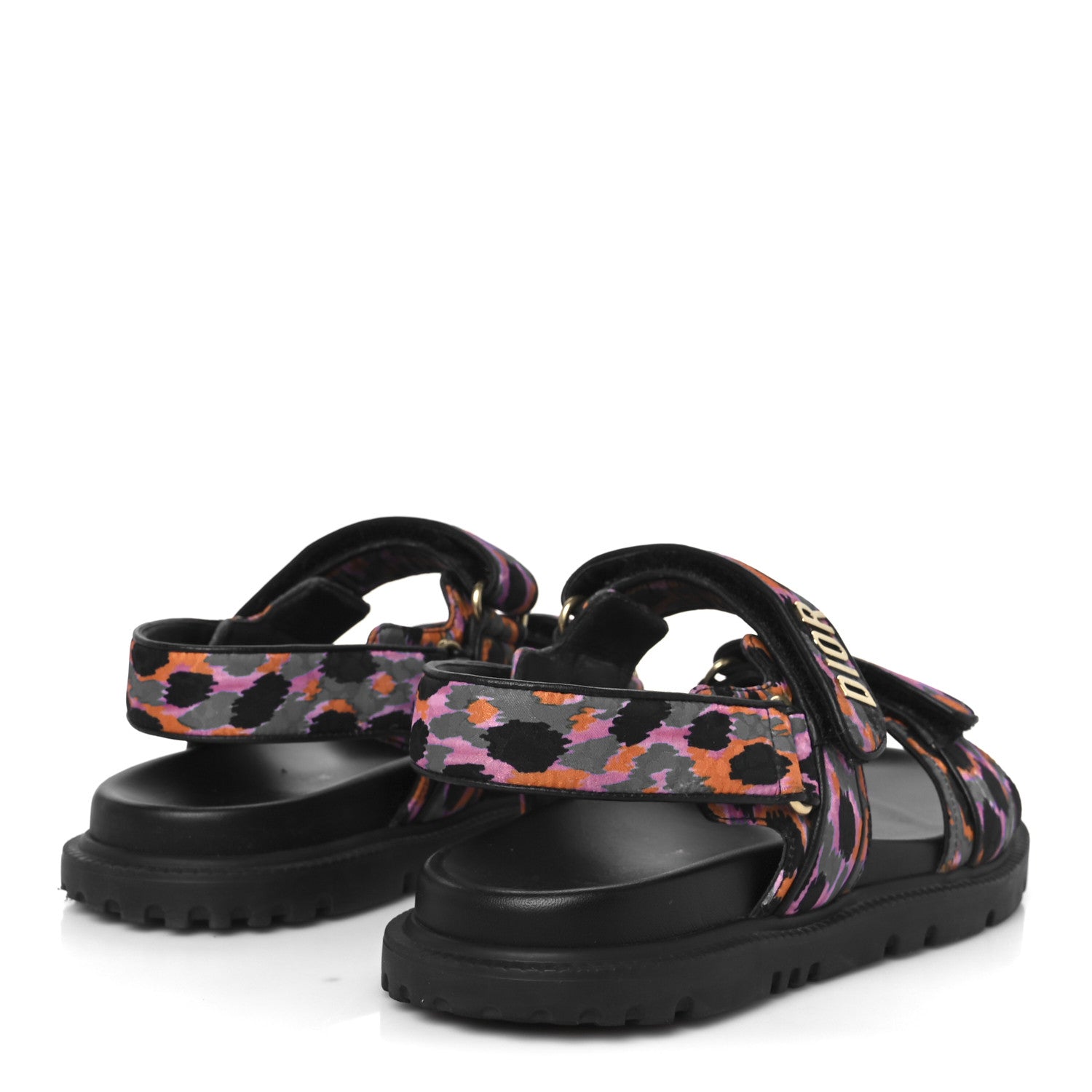 Christian Dior Technical Fabric Mizza Print Dioract Sandals 38 Multicolor 5 of 10
