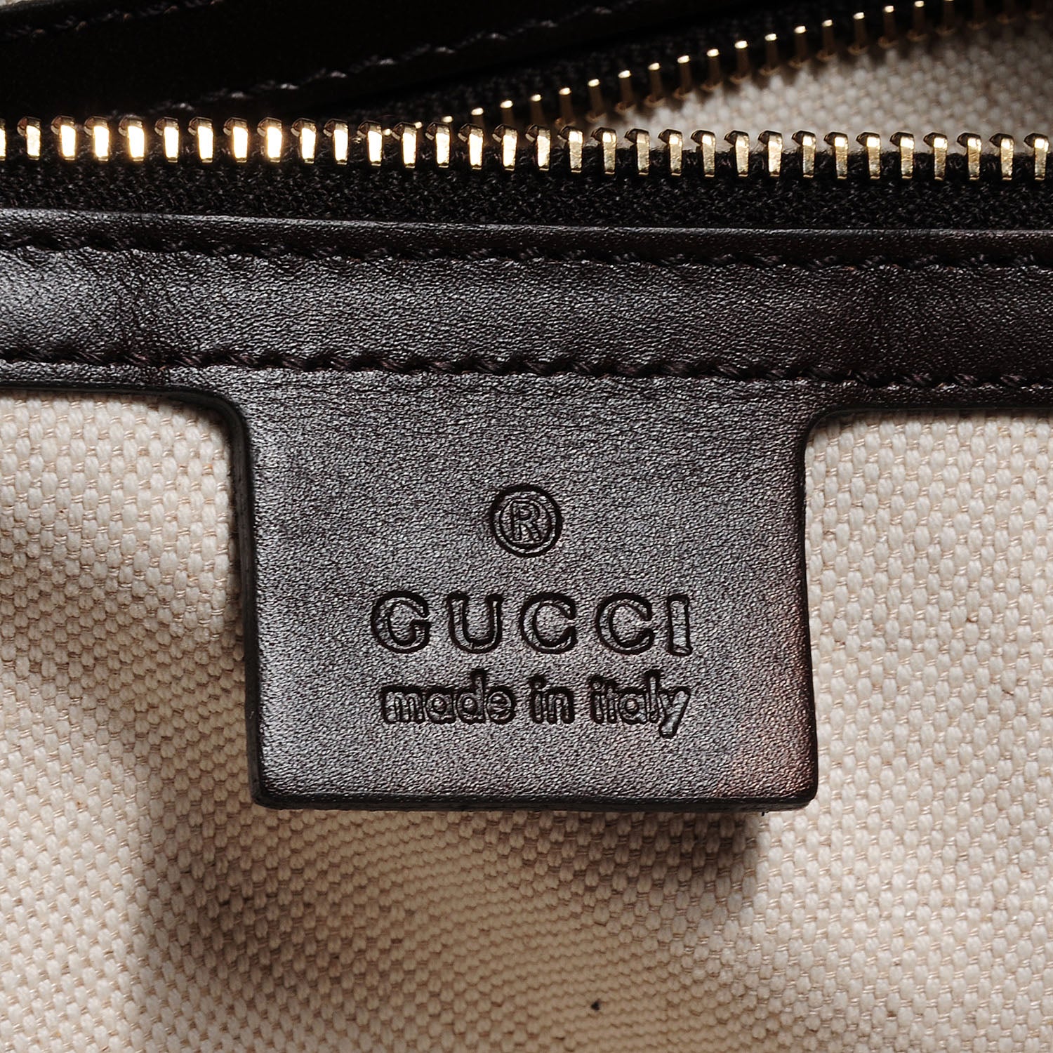 Gucci Monogram Vintage Web Medium Half Moon Hobo Dark Brown 5 of 7