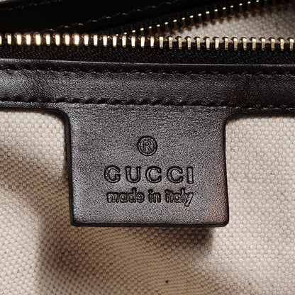 Gucci Monogram Vintage Web Medium Half Moon Hobo Dark Brown 5 of 7