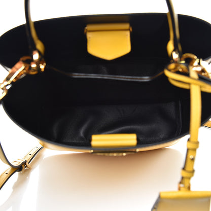 Prada Saffiano Cuir Calfskin Medium Panier Bucket Bag Soleil Black 5 of 8