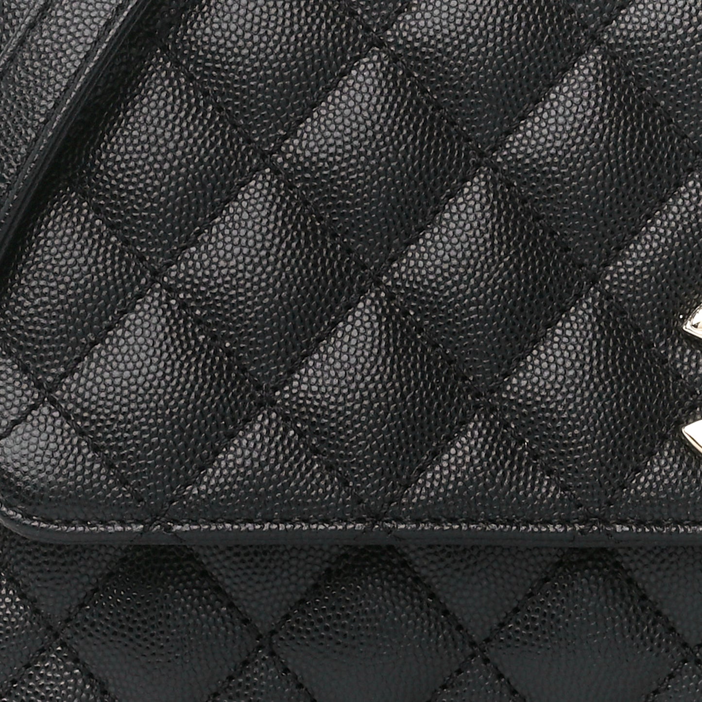 Caviar Quilted Small Coco Handle Flap Black