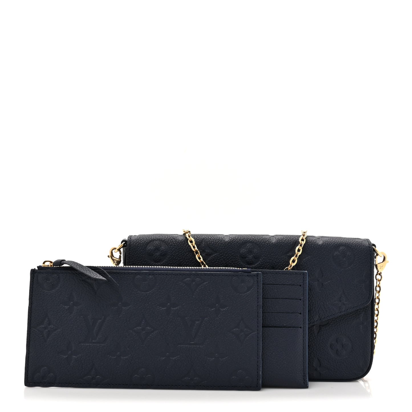 Empreinte Pochette Felicie Chain Wallet Navy