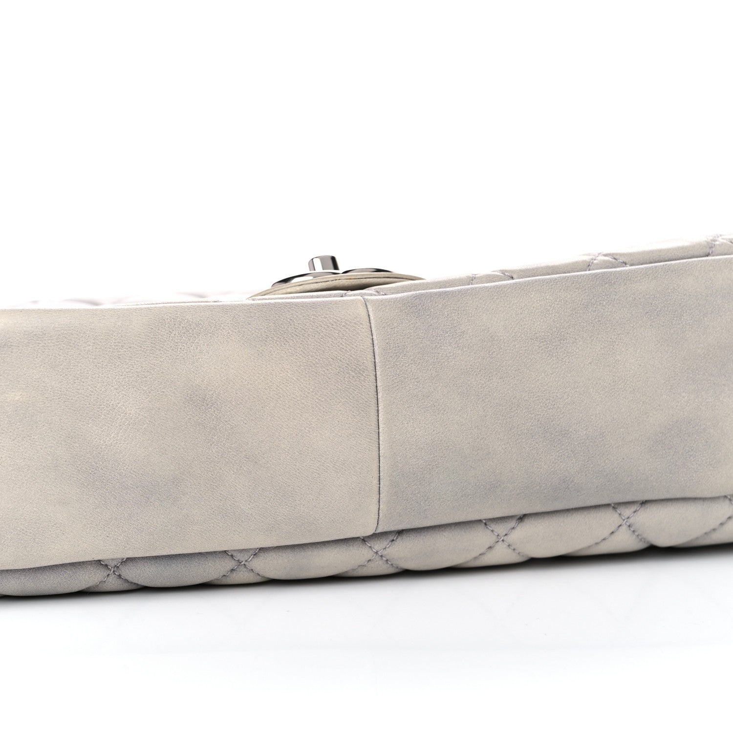 Chanel Lambskin Quilted Jumbo Coco Rain Flap Grey 10 of 27