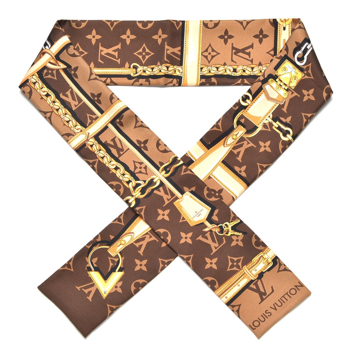 Silk Monogram Confidential Bandeau Brown