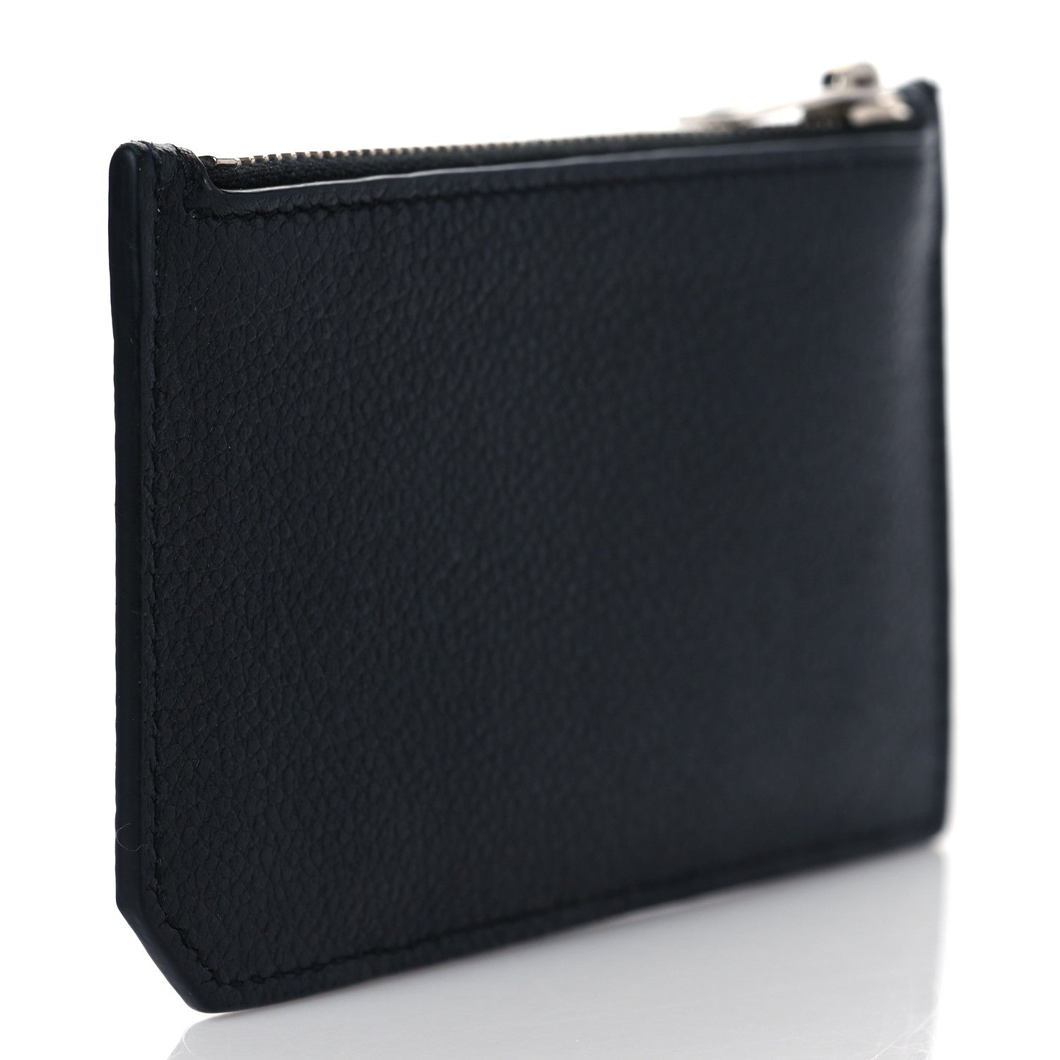 Saint Laurent Grained Calfskin 5 Fragments Zip Pouch Card Holder Black 3 of 7
