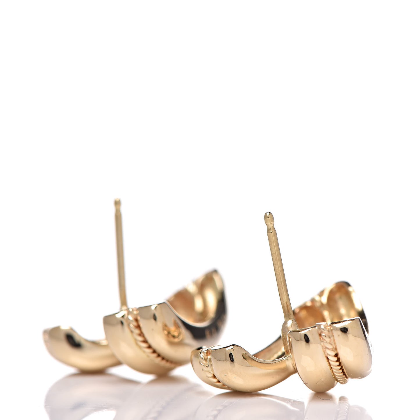 18K Yellow Gold Signature Earrings