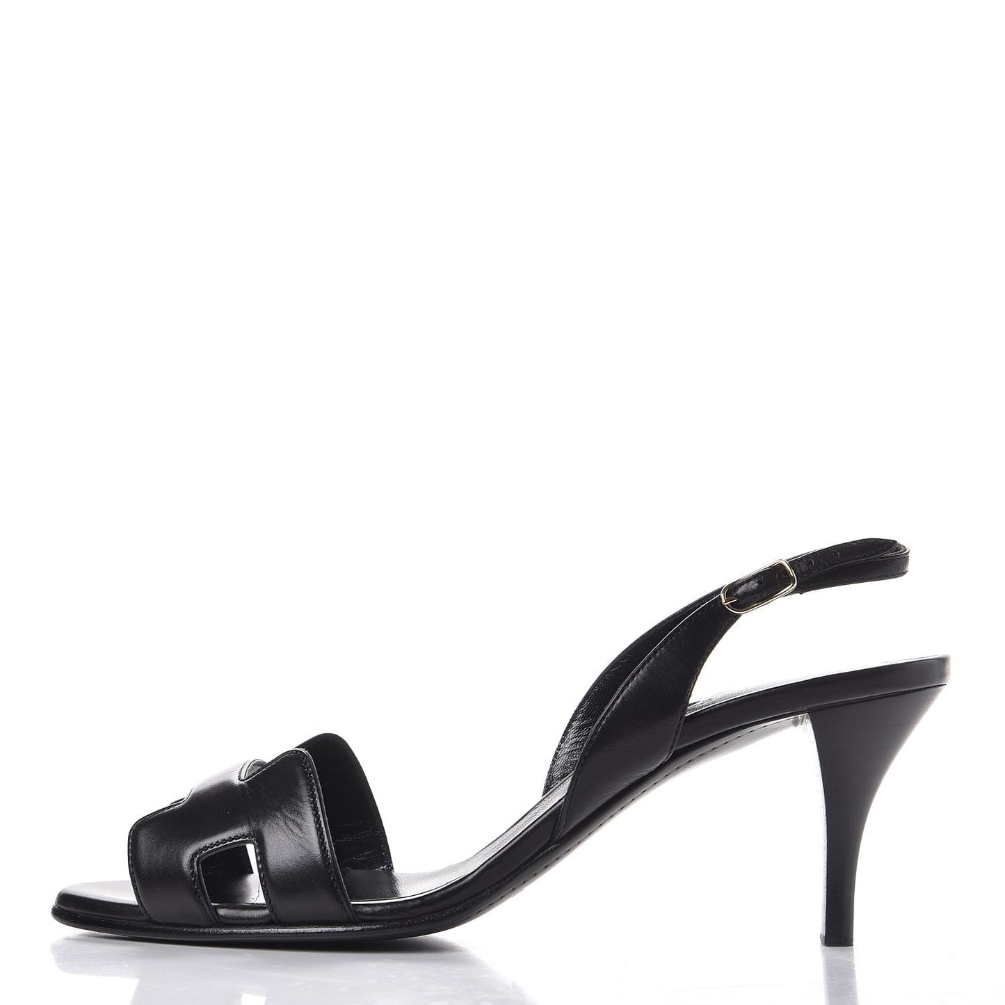 Calfskin Night 70 Slingback Sandals 38.5 Black