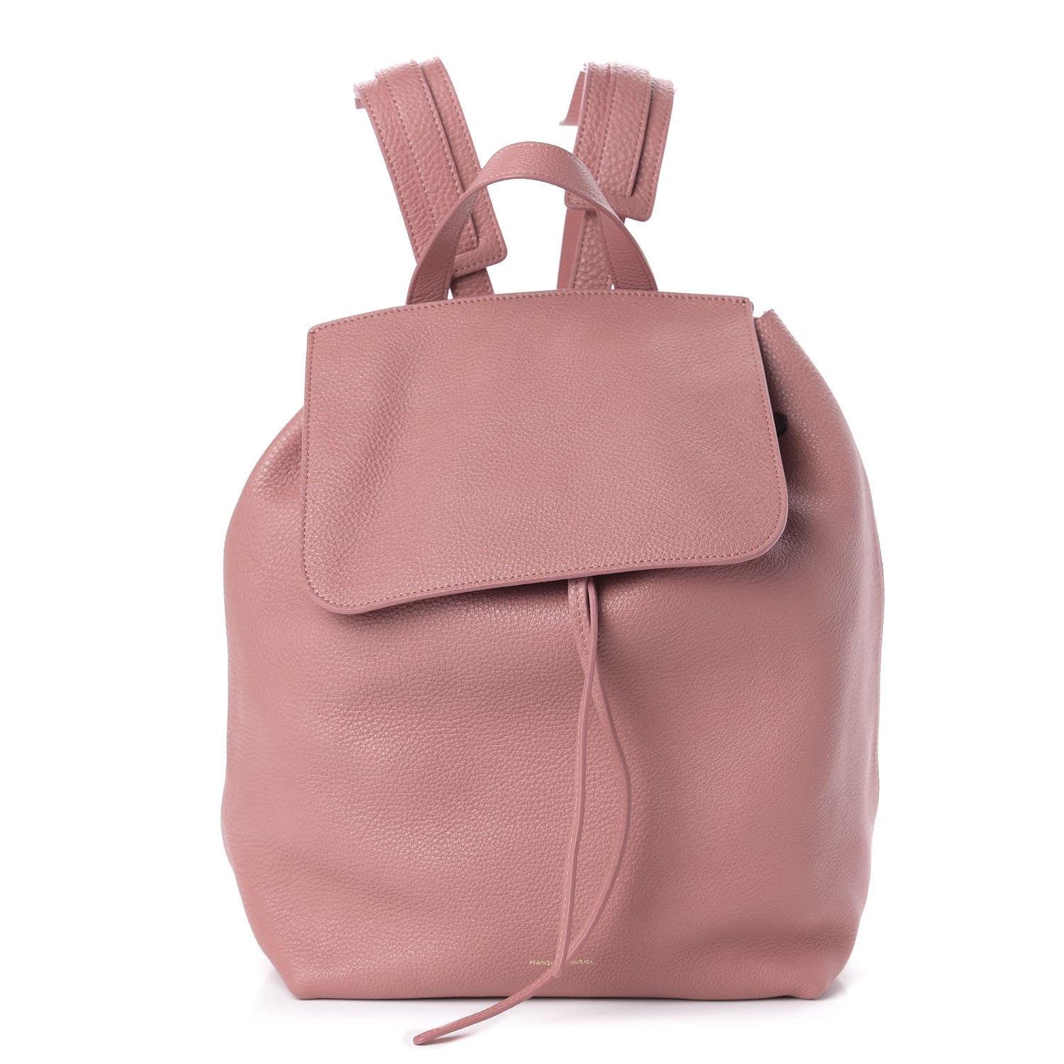 Mansur Gavriel Tumbled Calfskin Backpack Bag Blush 1 of 7